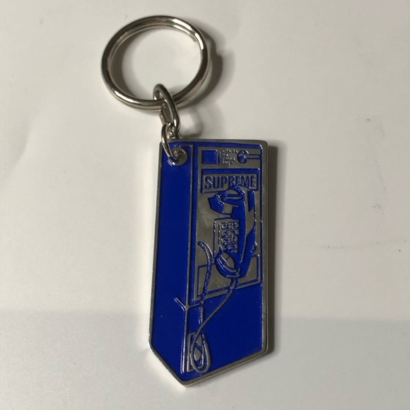 Supreme Blue Pay Phone Keychain Rare 